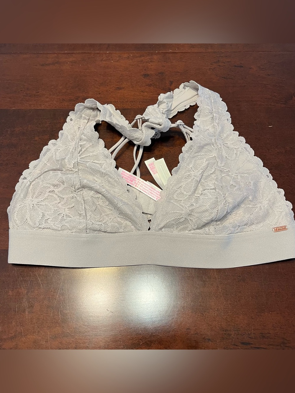 PINK Lace Bralette- Medium